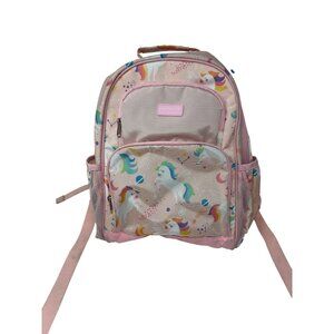 Mommore Unicorn Kids Backpack Pink With Mesh Pockets & Adjustable Straps